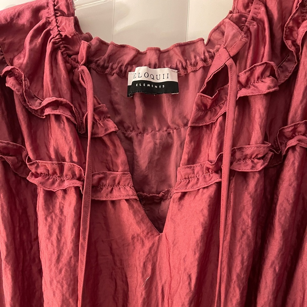 Eloquii Elements Pink Ruffled Dress